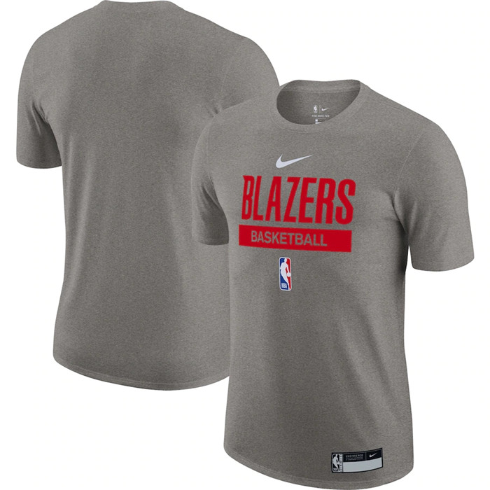 Men's Portland Trail Blazers Gray 2022/23 Legend On-Court Practice Performance T-Shirt - Click Image to Close